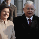 Prezident Lex Kachinskiy rafiqasi Mariya bilan, Varshava, 15 mart, 2010 yil 